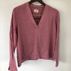Marine layer medium button back blouse
